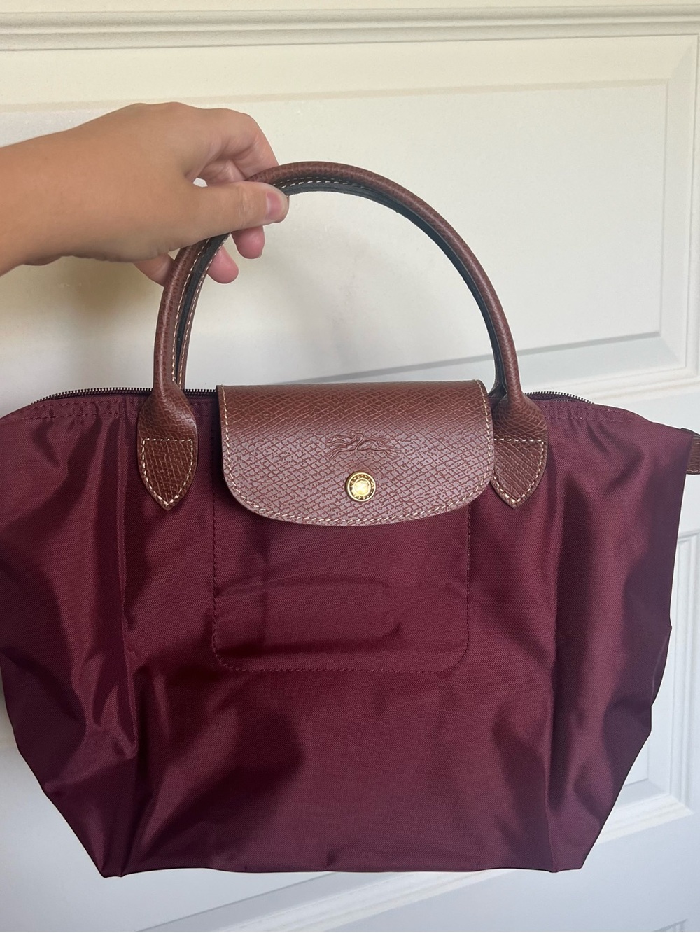 Longchamp Le Pliage Original Small Handbag Burgundy - Picture 2 of 6